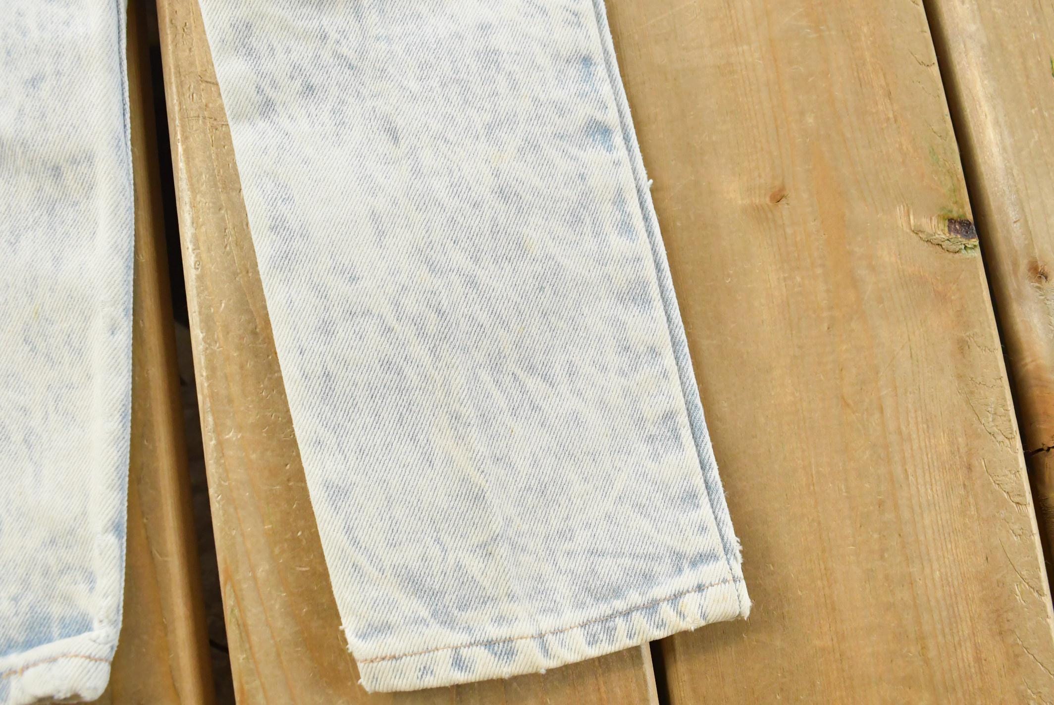 Vintage 1990s Little Levi's Orange Tab Acid Wash Blue Jeans Size 18 x 16 / Vintage Denim / Kids Jeans / Vintage Levi's / Made in USA