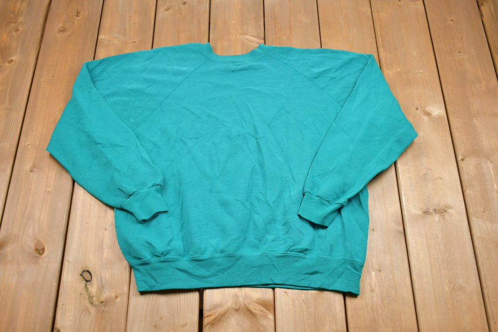 Vintage 1980s Blank Raglan Crewneck Sweatshirt