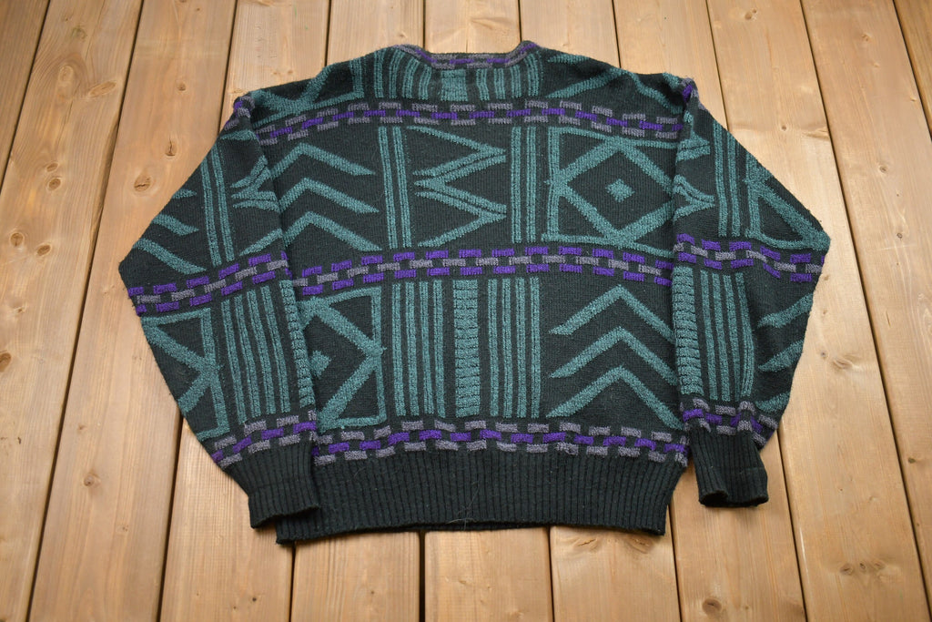 Vintage 1980s Raid Abstract Knitted Sweater