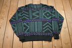 Vintage 1980s Raid Abstract Knitted Sweater