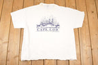 Vintage 1990s Cape Cod Sailboats Souvenir Travel T-Shirt Men's XL