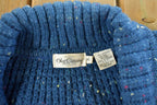 Vintage 1970s Oleg Cassini Shawl Collar Wool Knit Cardigan Sweater Men's Large