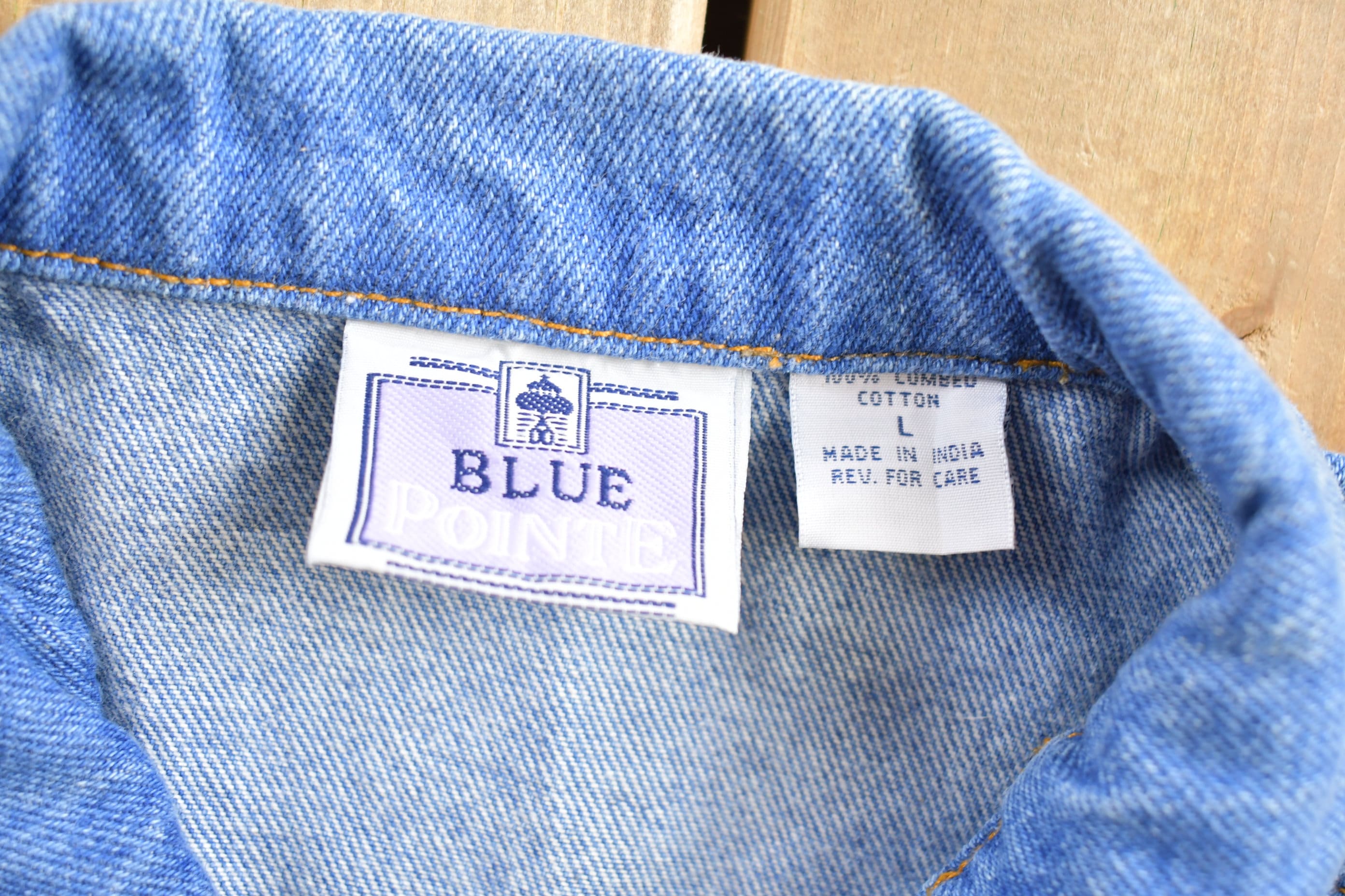 Vintage 1990s Lilly Industries Blue Pointe Denim Jean Jacket