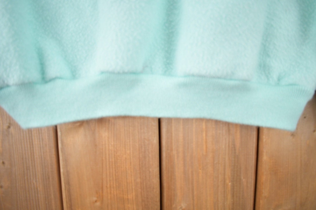 Vintage 1990s Polar Club Ice Blue Fleece Sweater