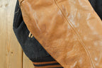Vintage 1990s Golden Bear Leather Wool Varsity Microsoft Envision Summit World Tour Jacket Made In USA Mens M /