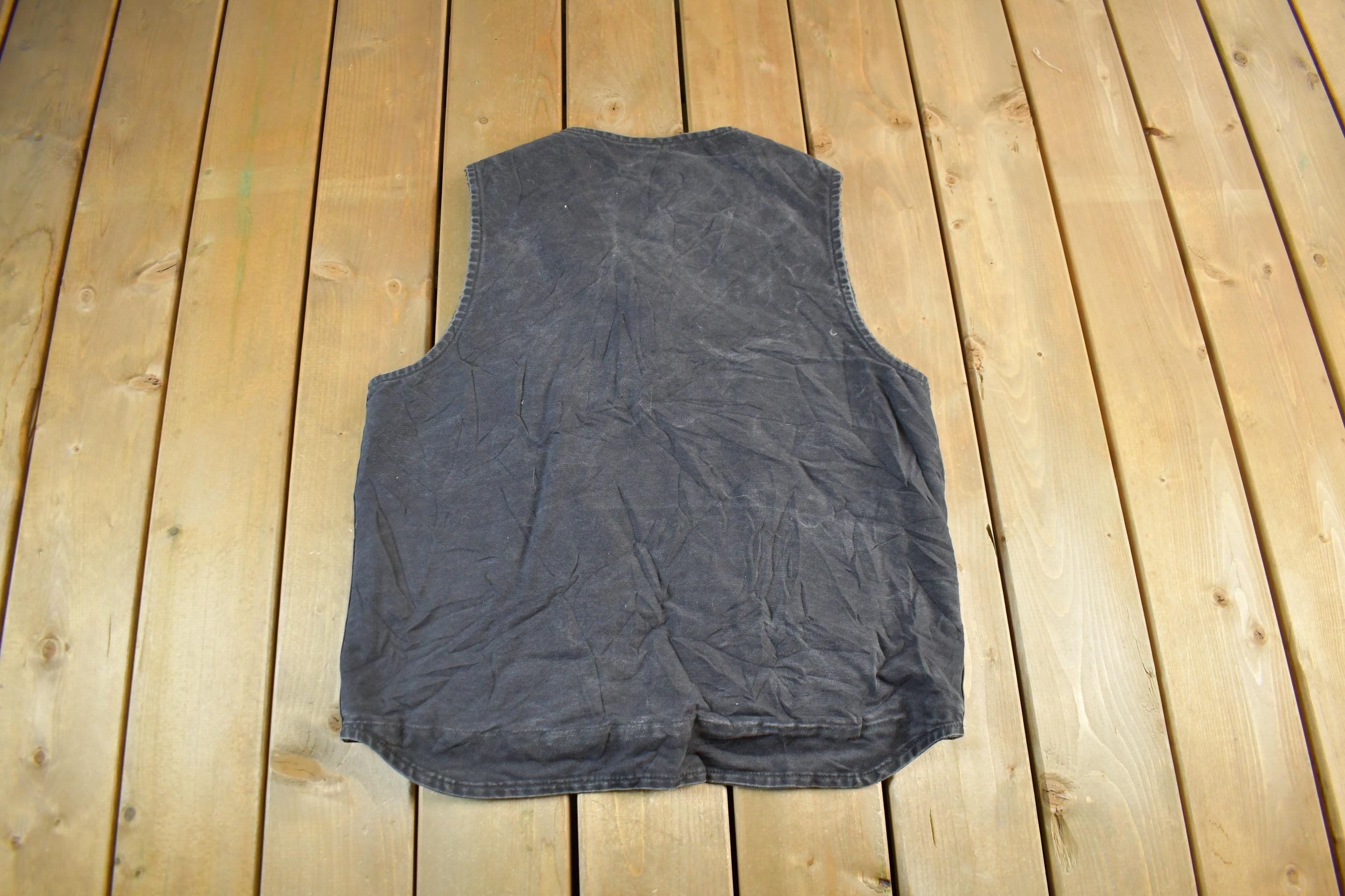 Vintage 90s Carhartt Sherpa Lined Work Vest - Mens Large Tall
