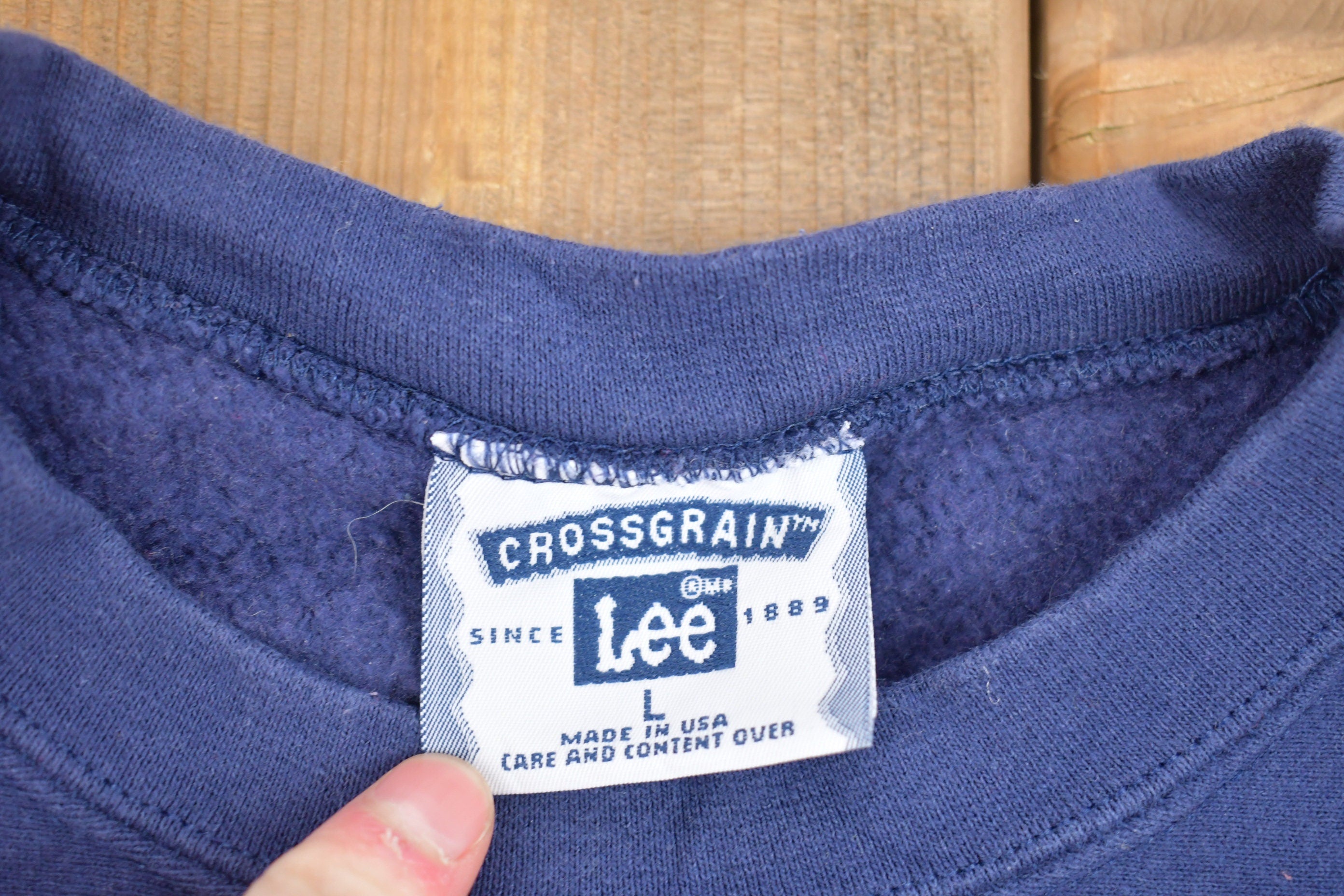 Vintage 1990s Lee Taking Care Of Business Embroidered Crewneck Sweatshirt / 90s Crewneck / Souvenir / Athleisure / Streetwear / Made In USA