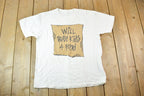 Vintage 1990s Will Trade Kids For Food Souvenir Funny Single Stitch Graphic Print T-Shirt Made In USA