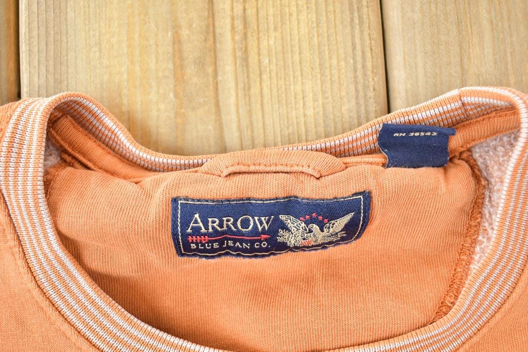 Vintage 1990s Arrow Blue Jean Co Crewneck Sweatshirt / 90s Crewneck / Souvenir Sweater / Streetwear / Travel And Vacation