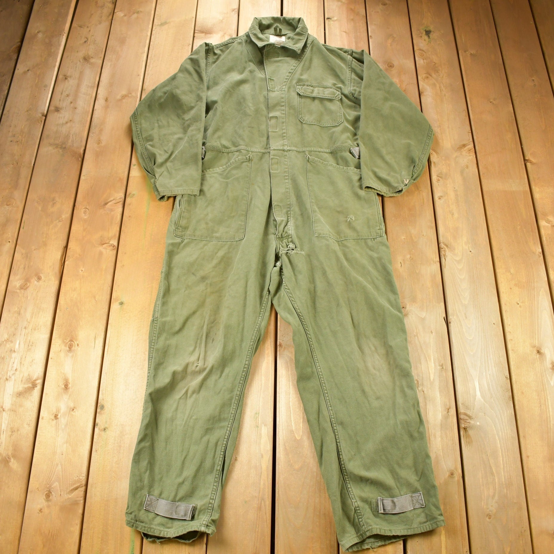 Vintage 1992 Military Type 1 Sateen Coveralls Jumpsuit Size X-Large