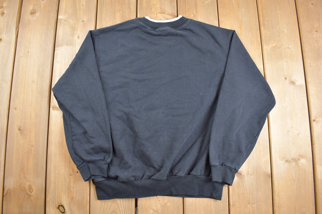 Vintage 1990s Bedazzled Double Collar Crewneck Sweatshirt