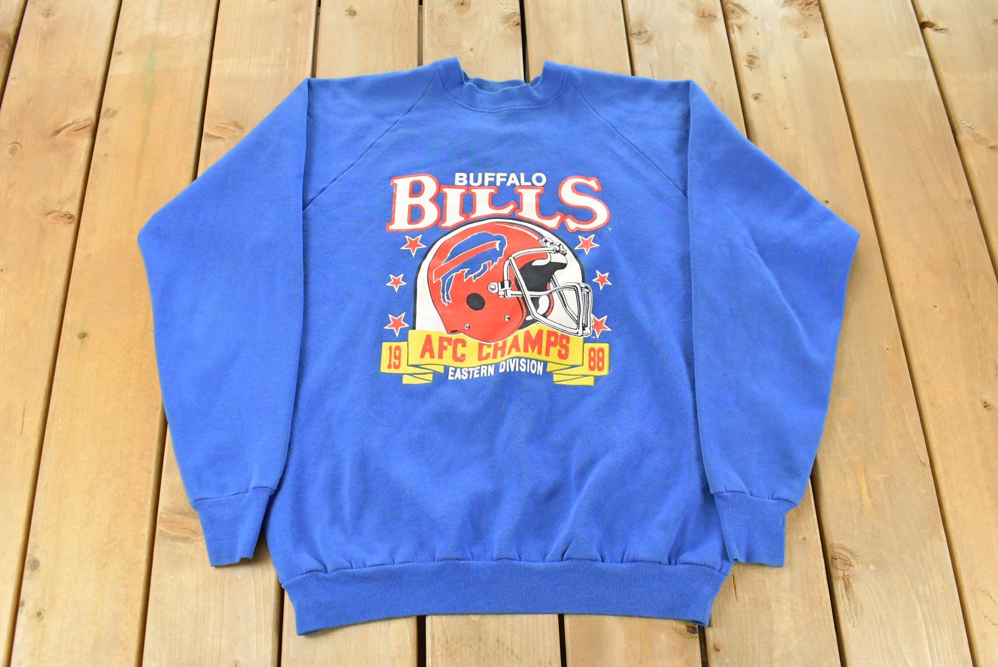 Vintage 1988 Buffalo Bills NFL Crewneck Sweatshirt Men's Large / AFC Champs / Made In USA / Vintage Football / 80s Sportswear / Bills Mafia