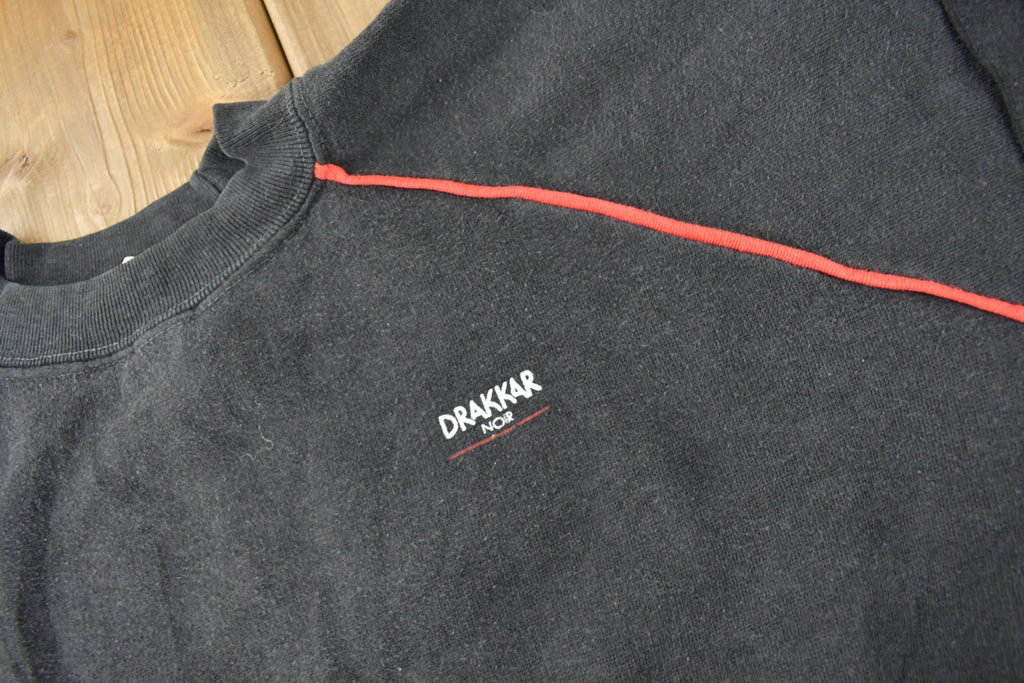 Vintage 1980s Drakkar Noir Raglan Crewneck Sweatshirt