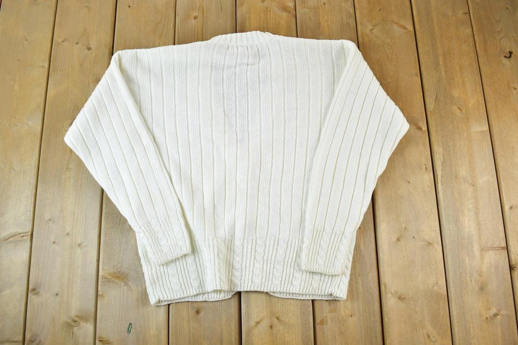 Vintage 1990s Spice Of Life Knit Perfect Mild Distress Cardigan Sweater Made In USA