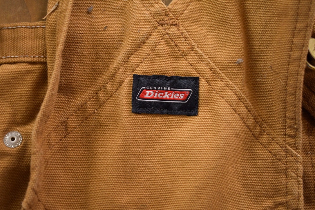 Vintage 1990s Dickies Denim Jean Overalls Size 46 x 32 / Vintage Overalls / Streetwear / Vintage Workwear / Dickies