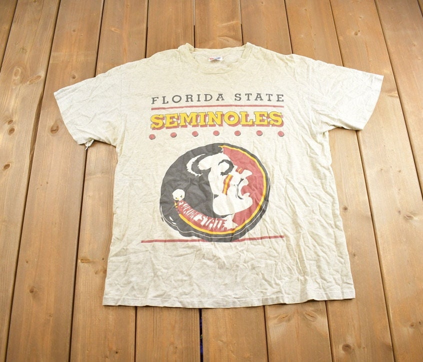 Vintage 1990s Florida State Seminoles Single Stitch Graphic T-Shirt Made In USA