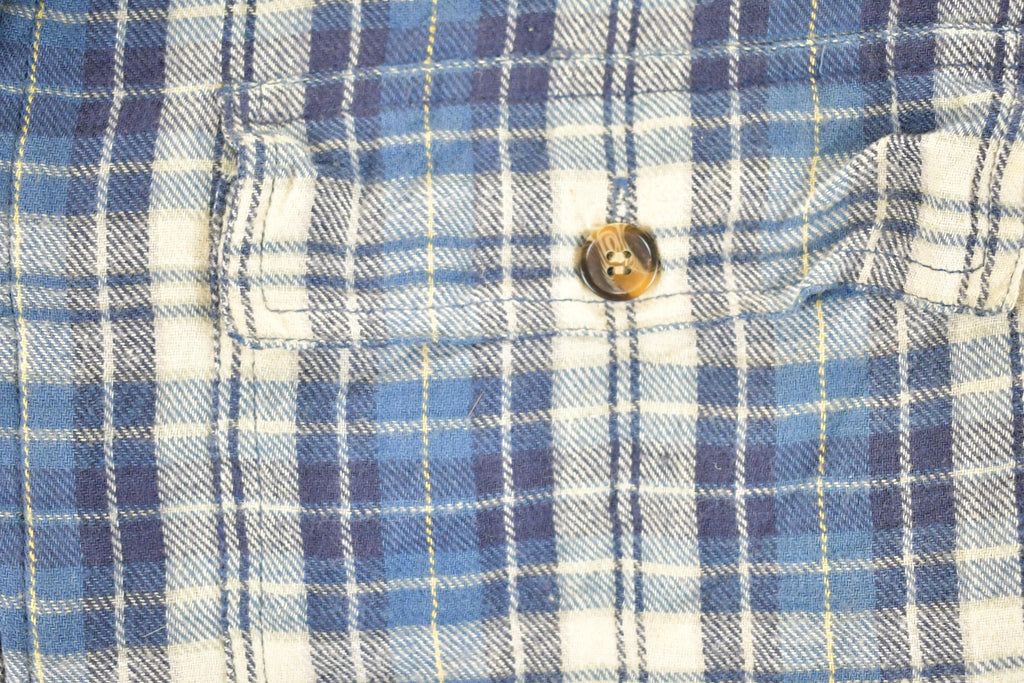 Vintage 1990s Deadstock Reservoir Clothing Lined Plaid Button Up Sweater Mens L