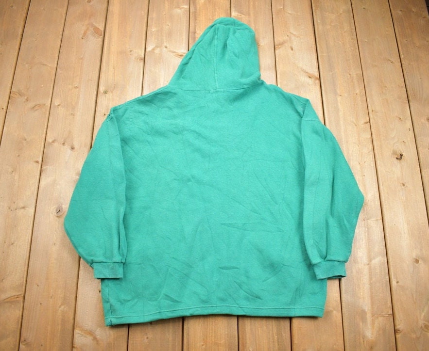 Vintage 1990s Talbots Teal Zip Up Hoodie