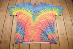 Vintage 1990s No Problem Jamaica Embroidered Tie Dye Souvenir T Shirt