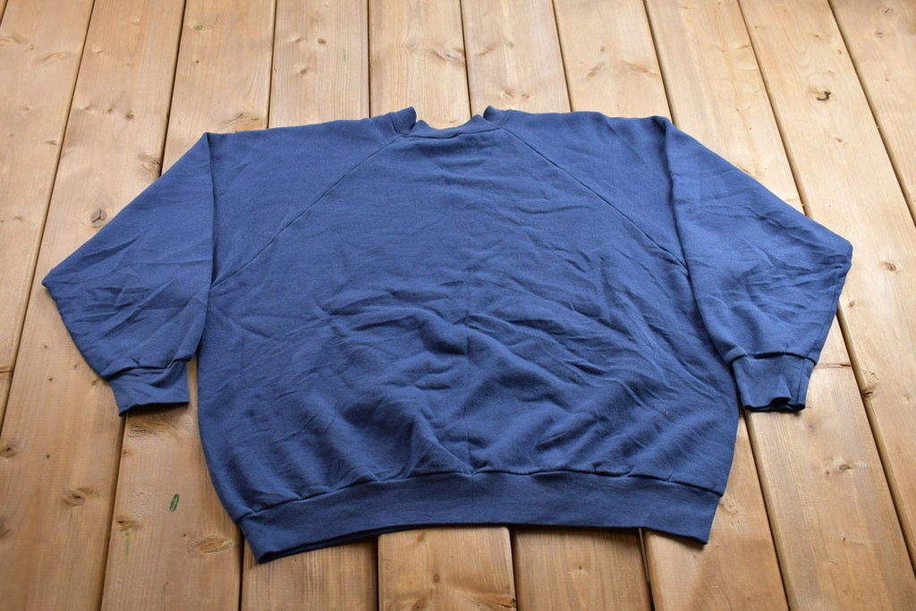 Vintage 1990s Blank Navy Blue Crewneck Sweatshirt