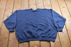 Vintage 1990s Blank Navy Blue Crewneck Sweatshirt