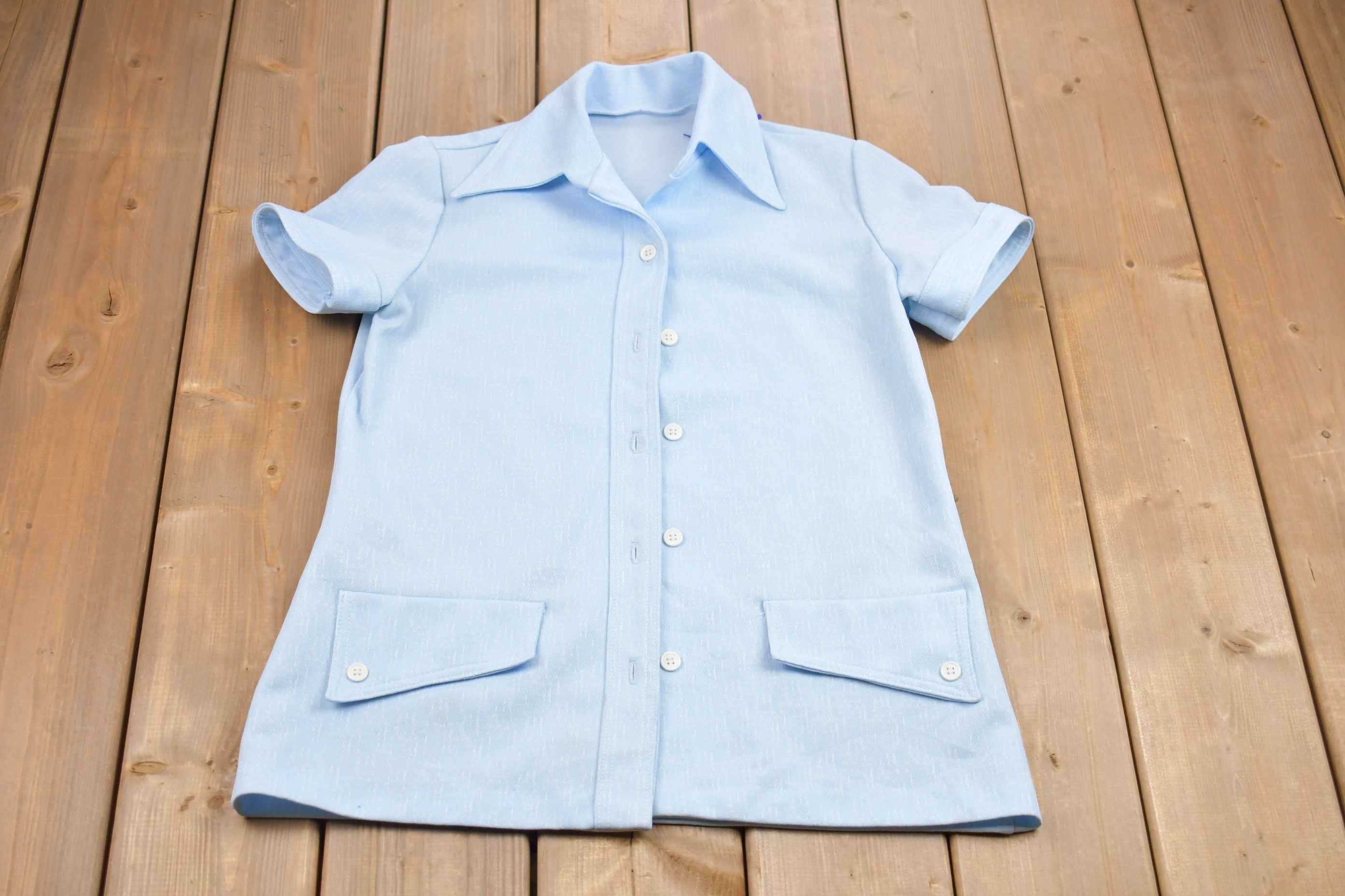 Vintage 1980s Short Sleeve Button Up Shirt