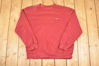 Vintage Y2K Nike Embroidered Mini Swoosh Crewneck Sweatshirt Men's L