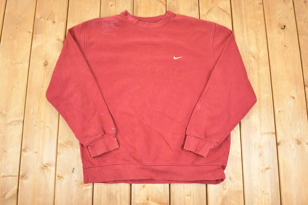 Vintage Y2K Nike Embroidered Mini Swoosh Crewneck Sweatshirt Men's L