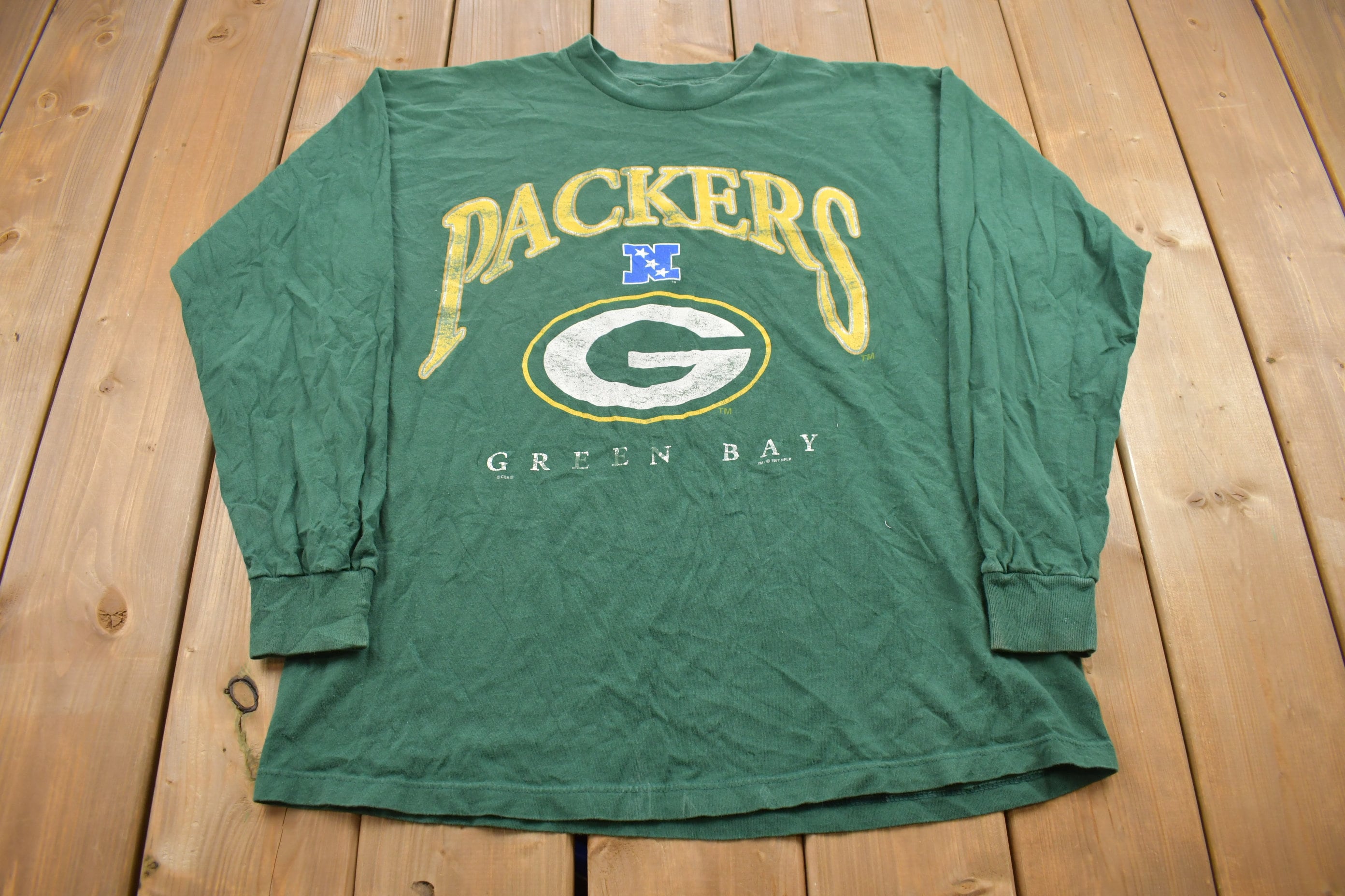 Vintage 1997 Green Bay Packers Graphic Long Sleeve Shirt