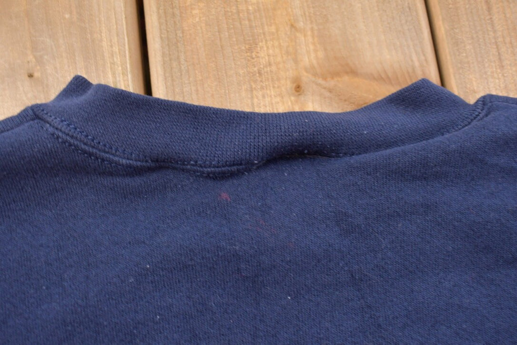 Vintage 1990s Discus Athletic Blank Navy Blue Crewneck Sweatshirt