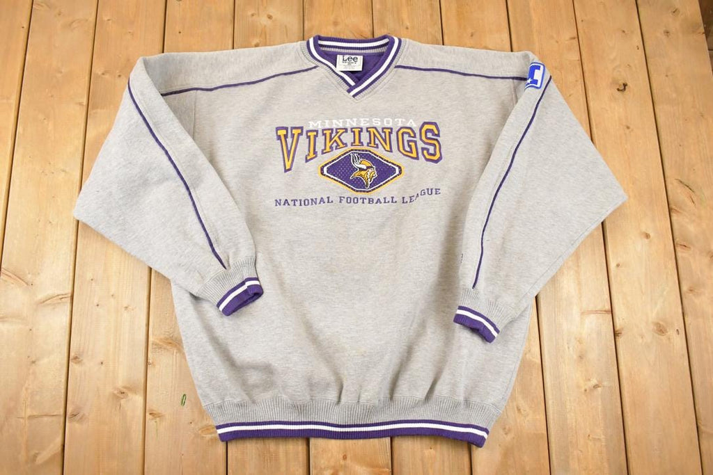 Vintage 1990s Leesport Minnesota Vikings NFL Crewneck Sweatshirt Men's XXL