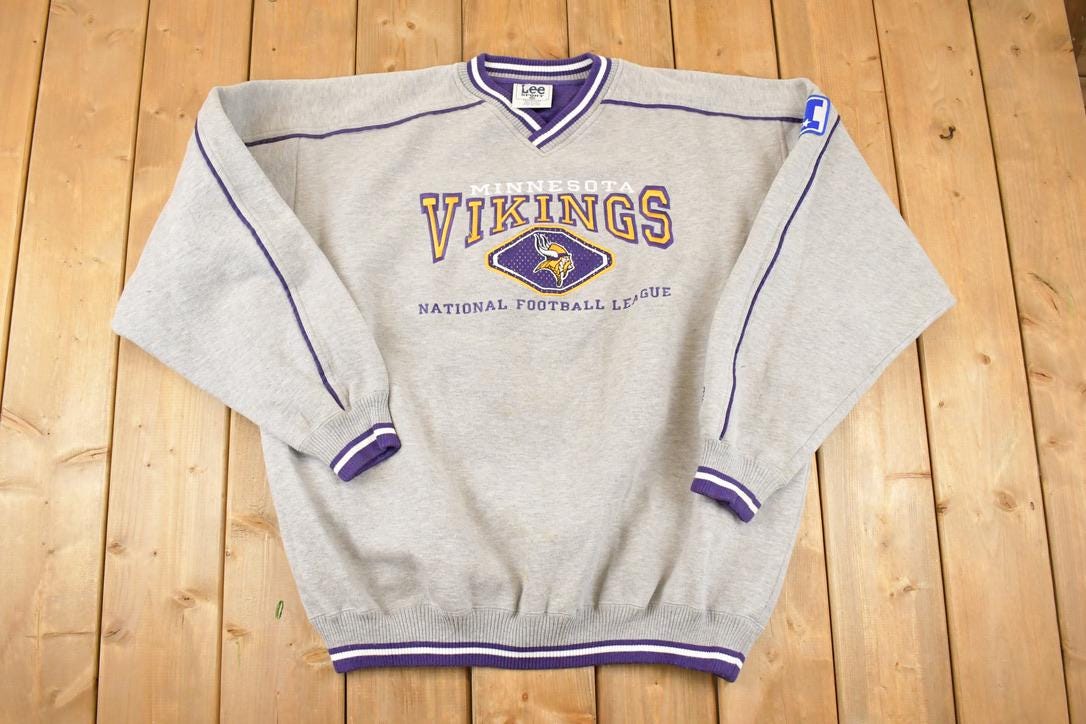 Vintage 1990s Leesport Minnesota Vikings NFL Crewneck Sweatshirt Men's XXL