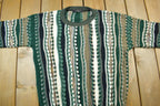 Vintage 1990s Protégé 3D Coloured Cable Knit Crewneck Sweater