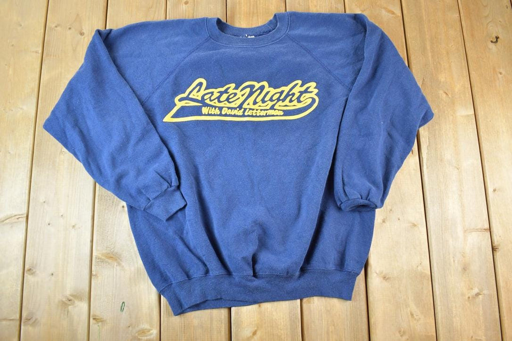 Vintage 1990s David Letterman Souvenir Crewneck Sweatshirt Made In USA