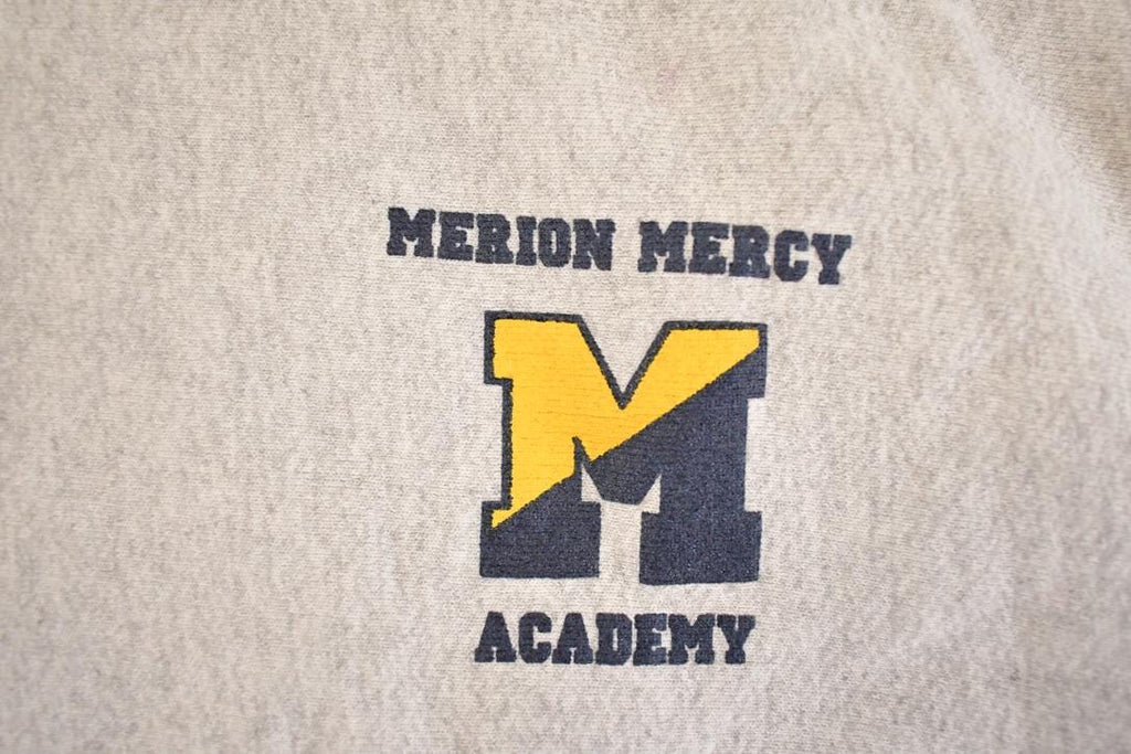 Vintage 1990s Merion Mercy Academy Crewneck Sweatshirt Men's L / NCAA College Spellout / 90s Heavyweight Collegiate Sweater