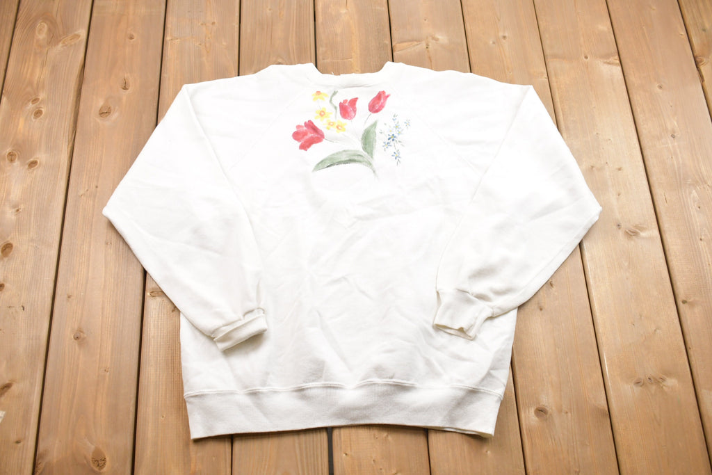 Vintage 1989 Raglan Floral Crewneck Sweatshirt
