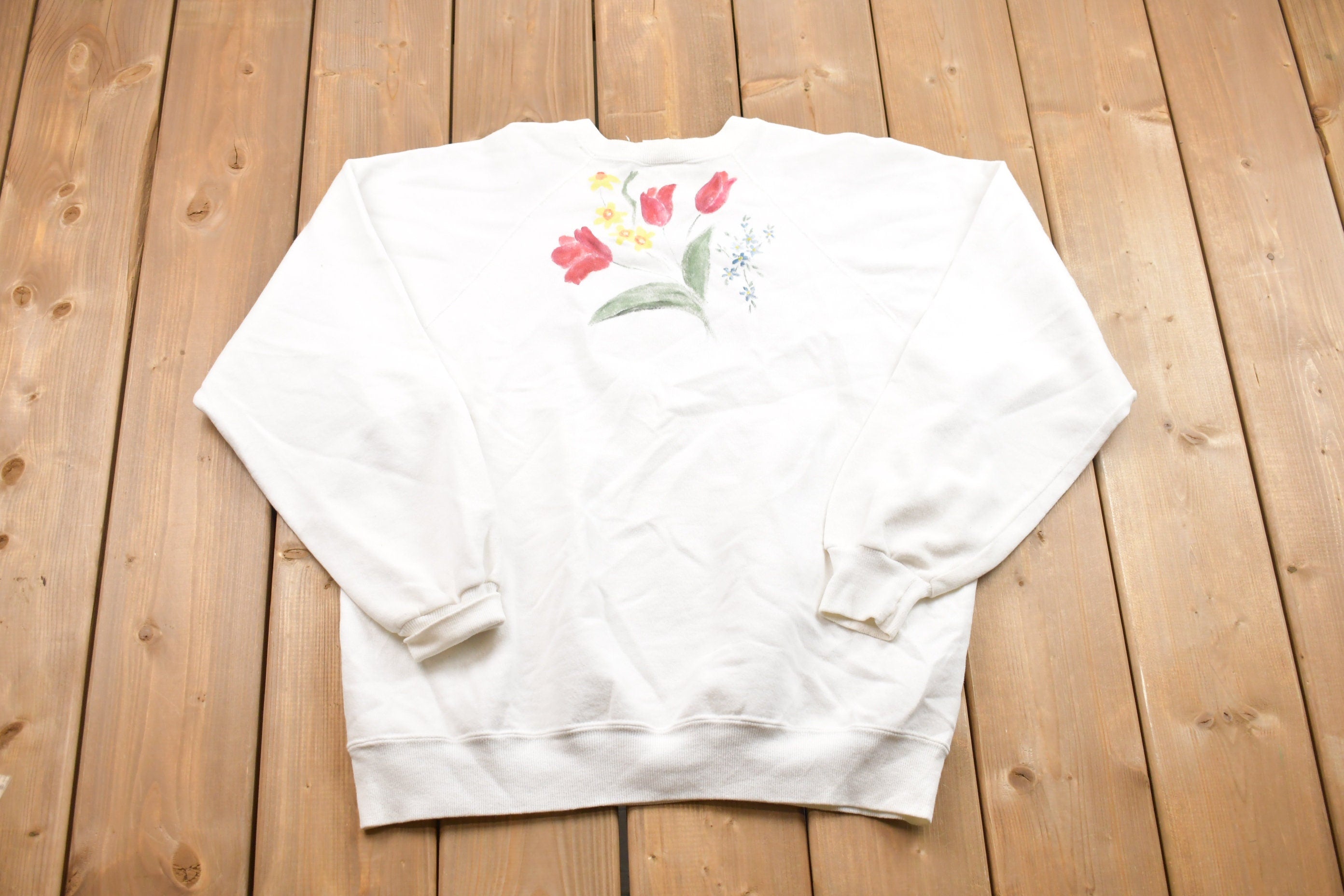 Vintage 1989 Raglan Floral Crewneck Sweatshirt