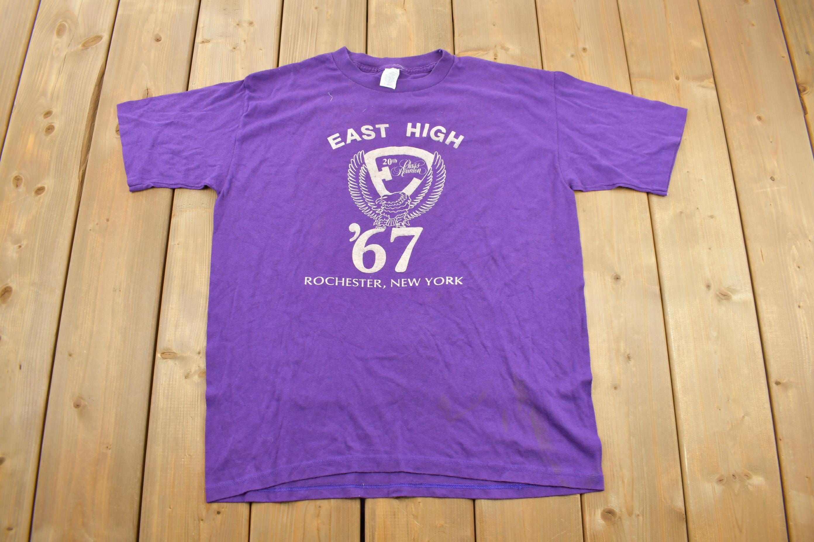 Vintage 1987 East High 20th Class Reunion Graphic T-Shirt