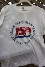 Vintage 1987 Michigan Sesquicentennial Graphic T Shirt
