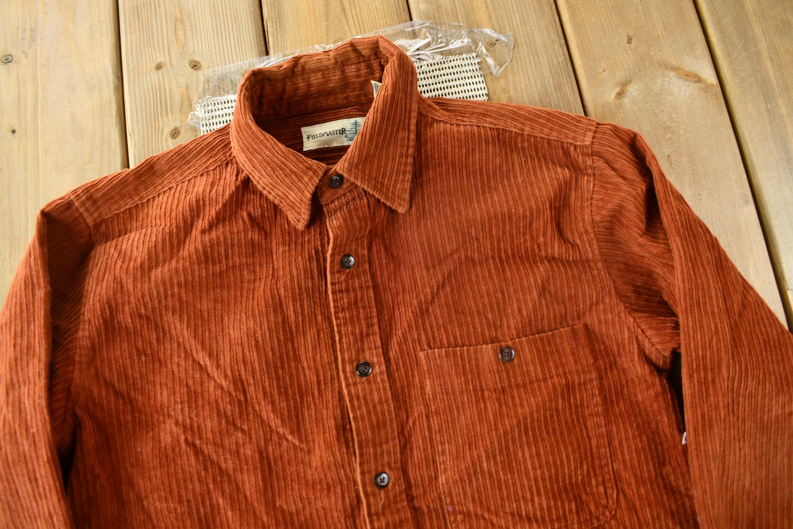 Vintage 1990s Field Master Corduroy Flannel Button Up Shirt