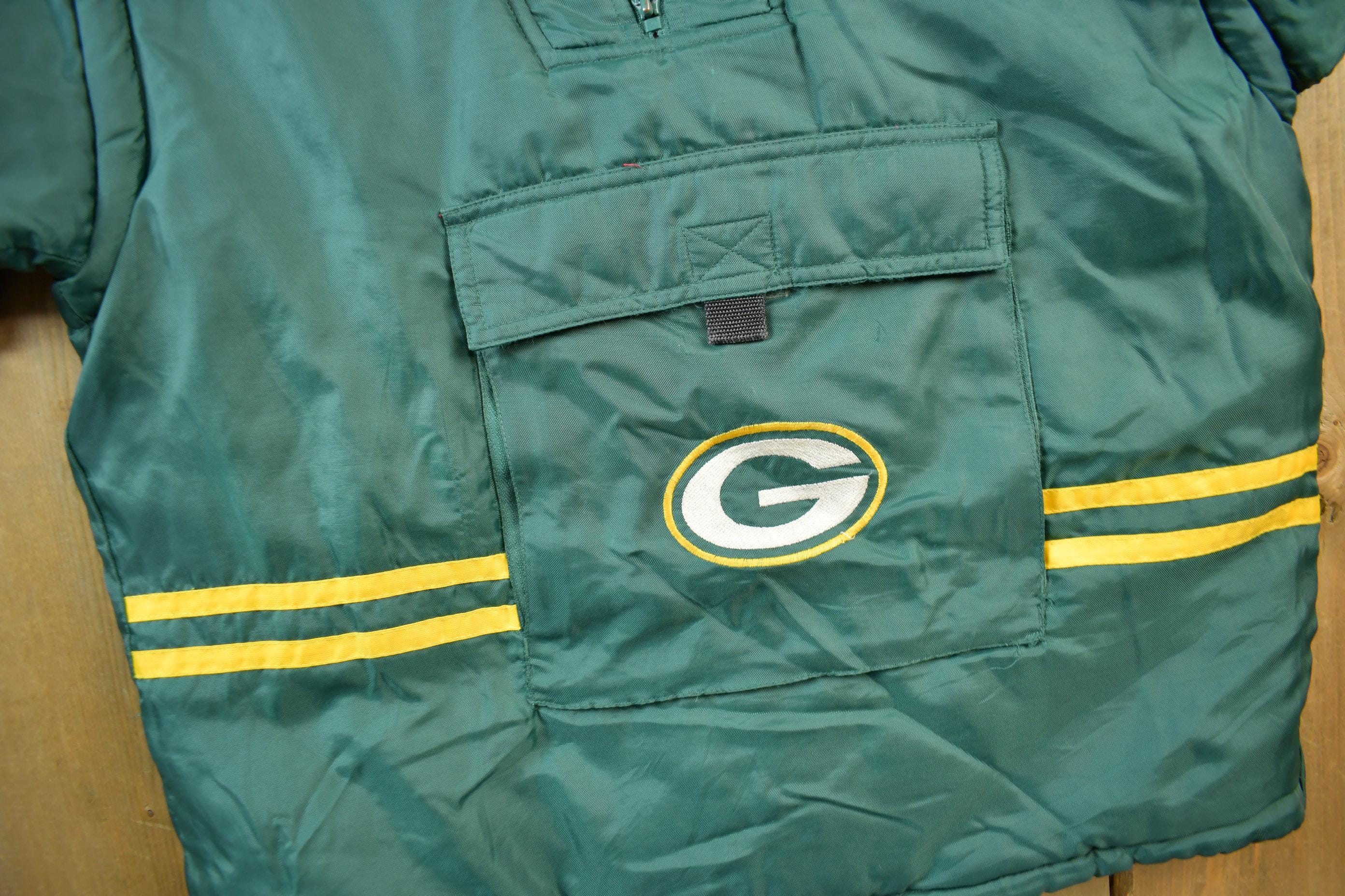 Vintage 1990s Green Bay Packers NFL Puma Quarter Zip Jacket & Vest YOUTH SIZE