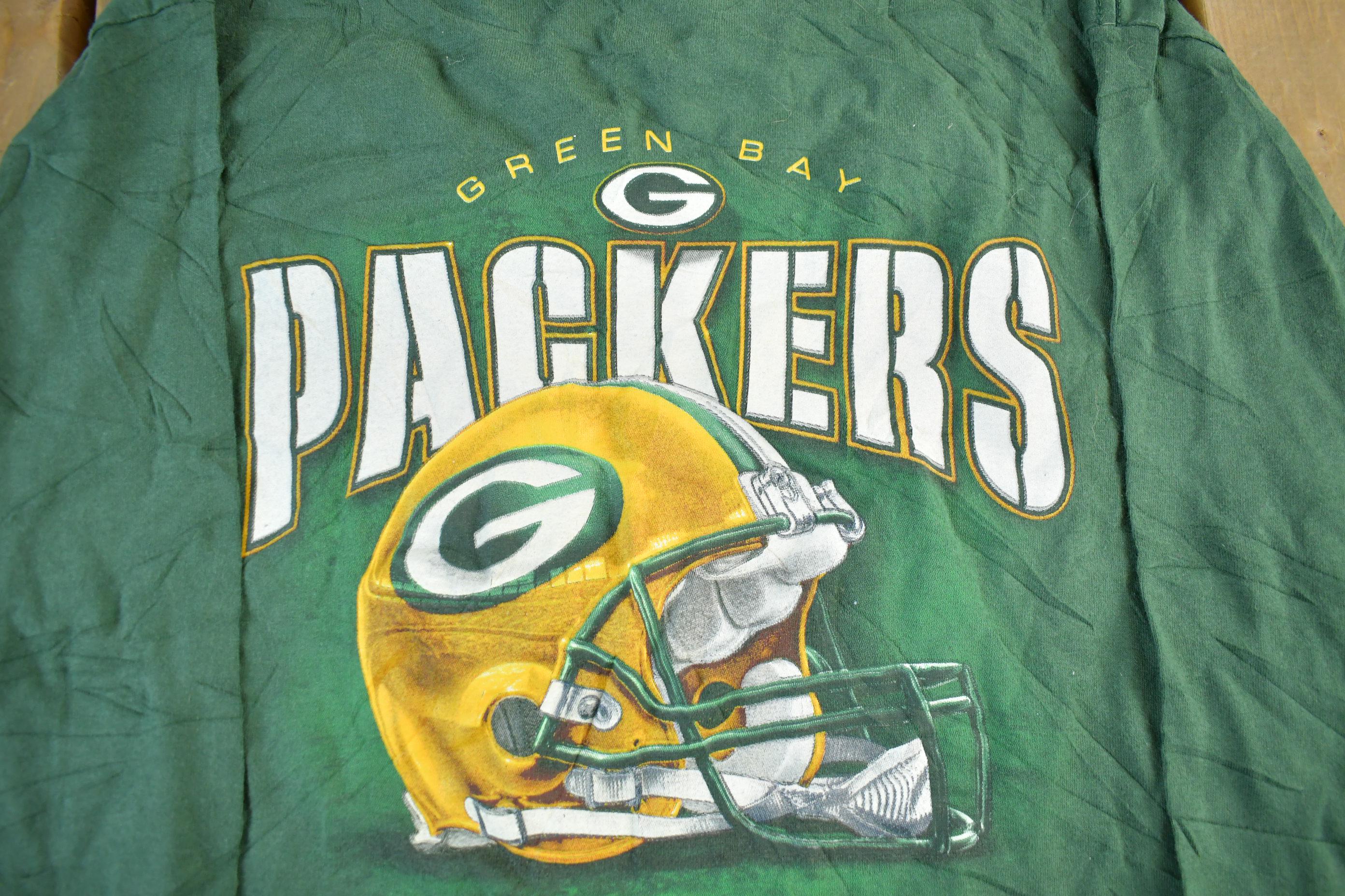 Vintage 2000s Green Bay Packers Graphic Long Sleeve Shirt Men's Medium