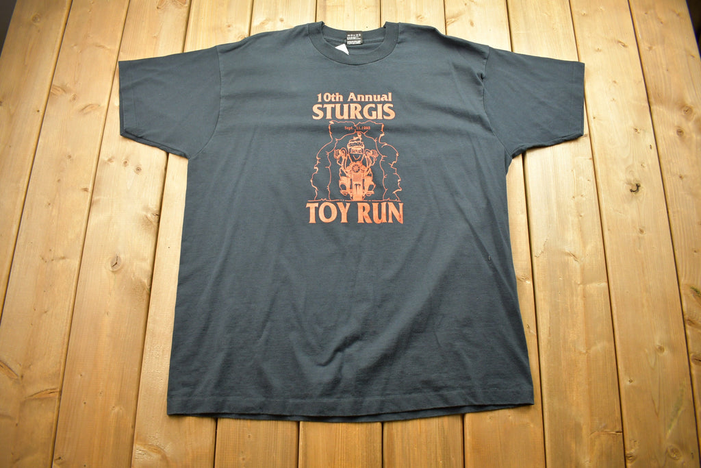 Vintage 1993 10th Annual Sturgis Toy Run T-Shirt