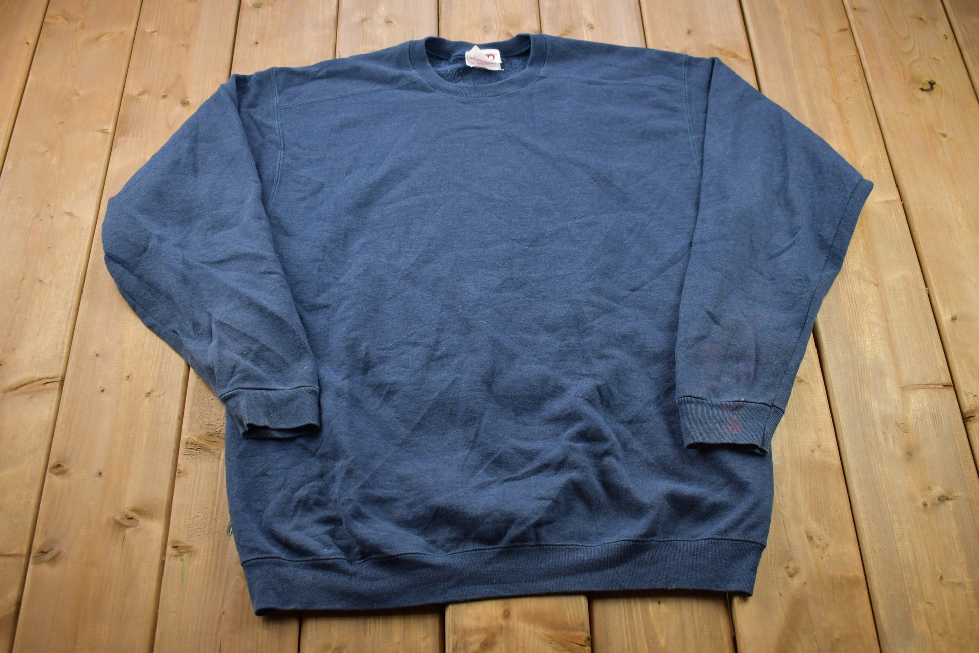 Vintage 1990s Blank Navy Blue Crewneck Sweatshirt