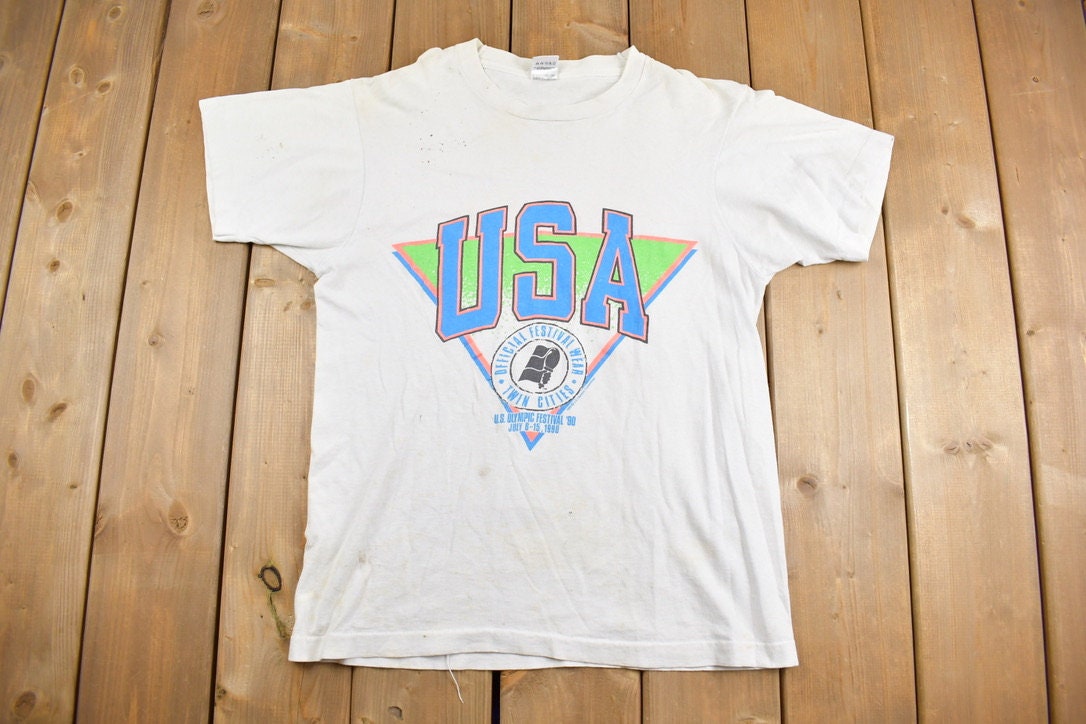 Vintage 1990 Twin Cities US Olympic Festival Graphic T-Shirt