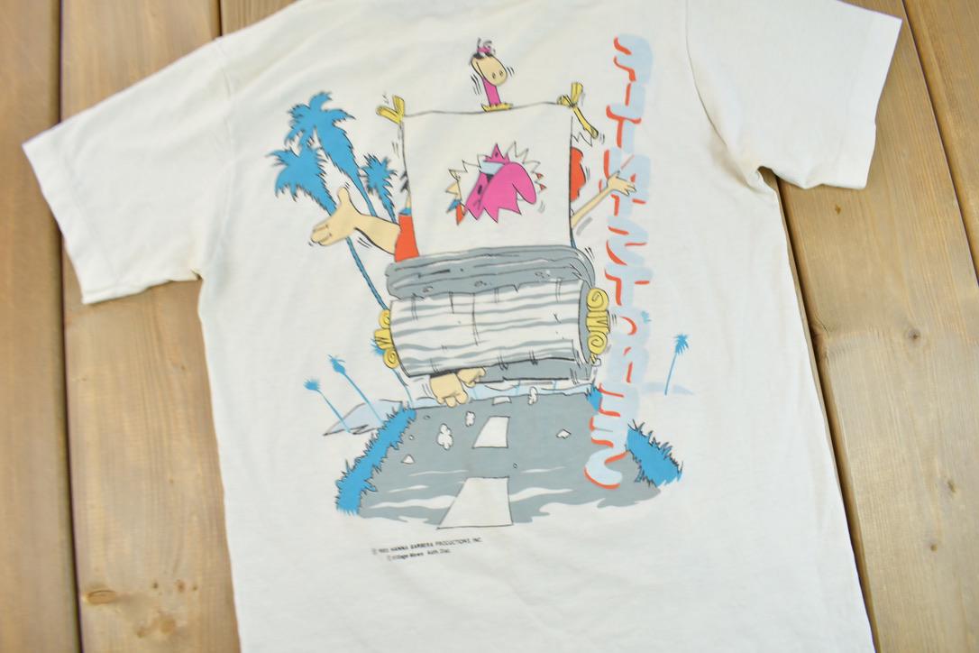 Vintage 1985 The Flintstones Double Sided Cartoon Promo T-Shirt