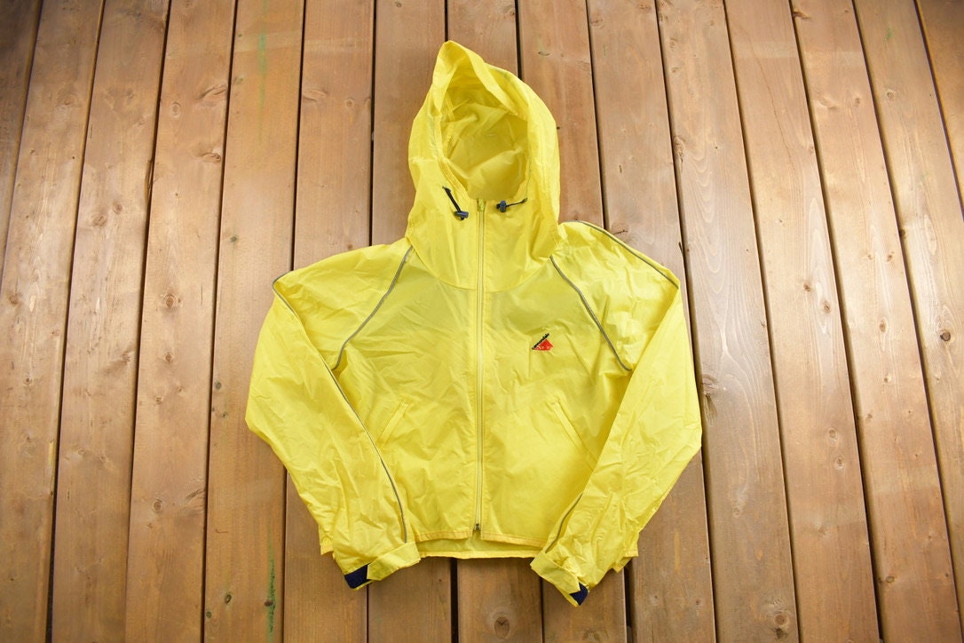 Vintage 1990s Cannondale Yellow Windbreaker Jacket Size Medium