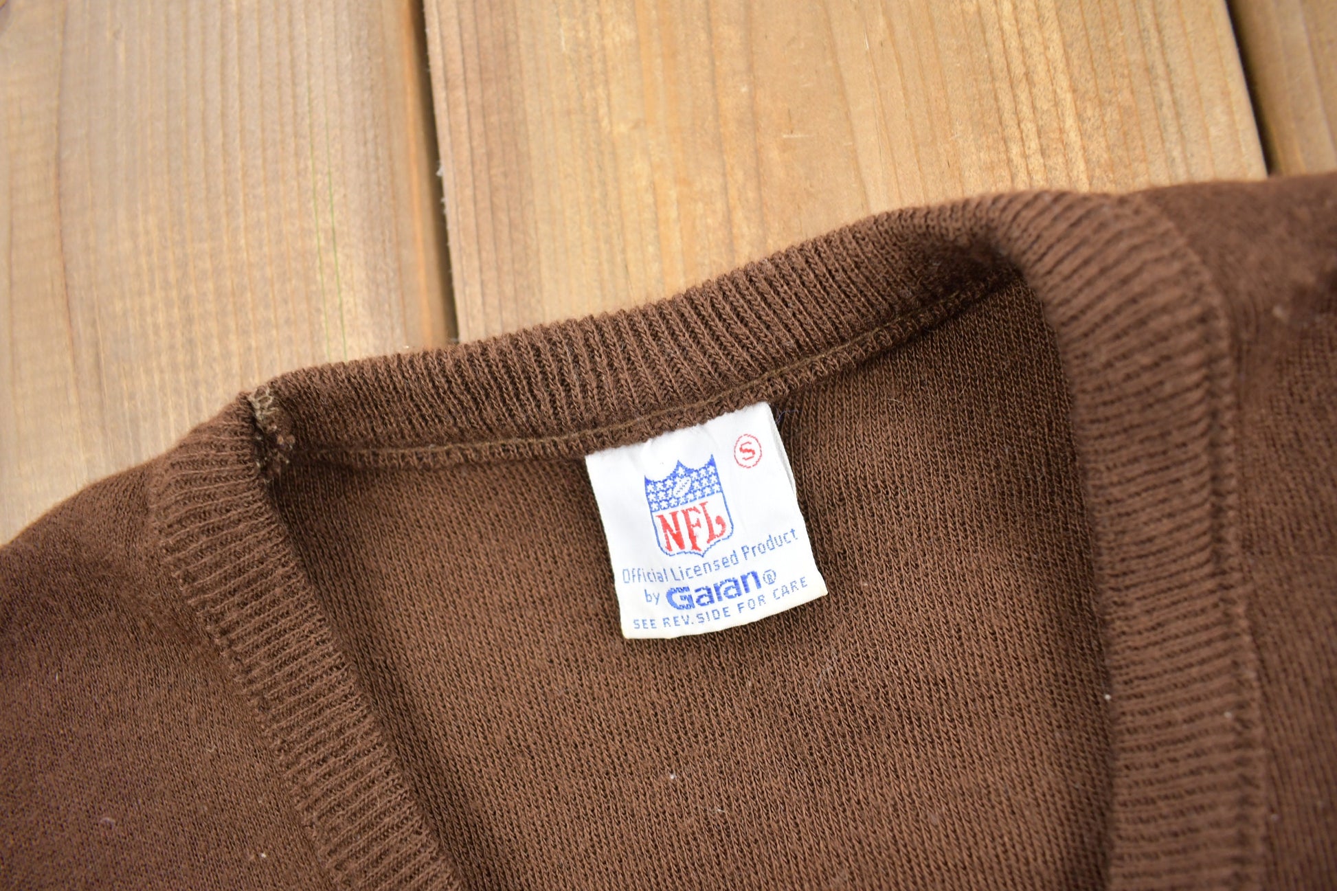 Vintage 1990s Cleveland Browns NFL Knit V Neck Sweatshirt