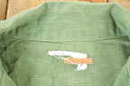 Vintage 1970s Military Button Up Shirt Mens L