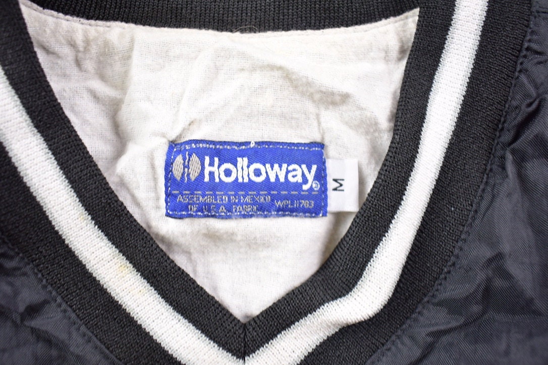 Vintage 1980s Holloway Vikings Hockey Embroidered Pullover Windbreaker Jacket